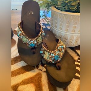 Custom-made Wedge Sandals.